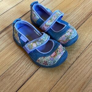 Keen Kids Sneakers - Blue and Purple Floral